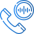 Telefoon pictogram met geluidsgolven voor klantenservice en communicatie